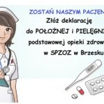 plakat ze zdjęciem pielęgniarki i zachęceniem do składania deklaracji POZ